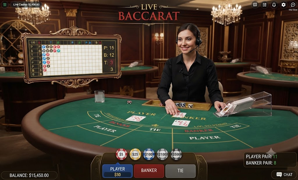 Live Baccarat at JILI17-PH – real dealer table