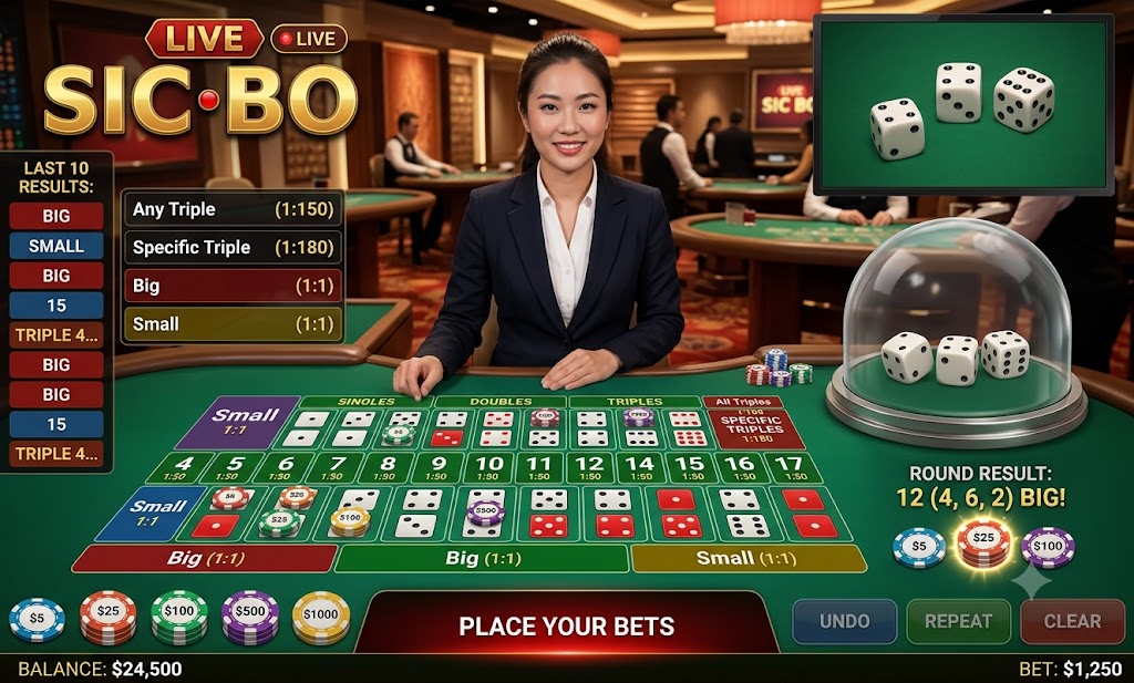 Live Sic Bo at JILI17-PH – dice game with live dealer